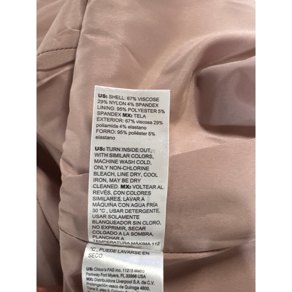WHBM White House Black Market Tailored Twill Vest Size 4 in Dust Pink - Picture 7 of 9